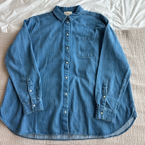 NWOT Sézane Max Shirt in Deep Blue Size 40/8 - Picture 4 of 8